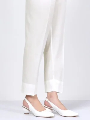 ✅ Straight Cotton Pant Trouser For Women (OFF WHITE) -BCPT