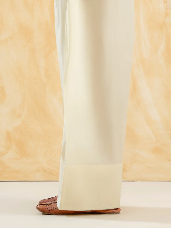 ✅ Elegant Farshi Shalwar For Women (Off White)– EFSOW