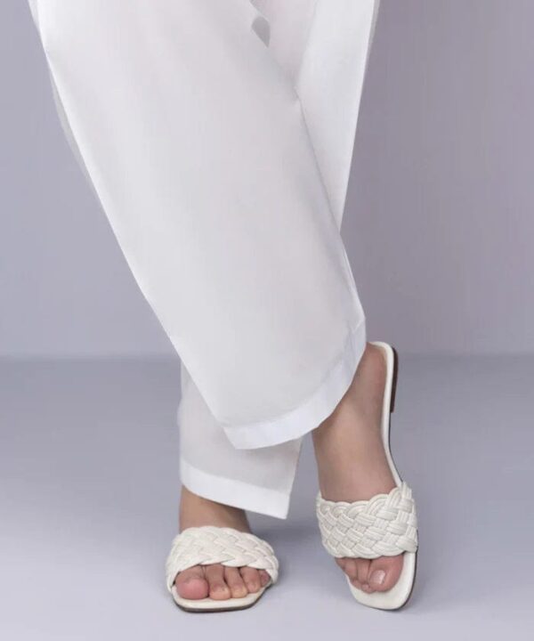 ✅ Basic Cotton Shalwar For Women (White) – BCS-W