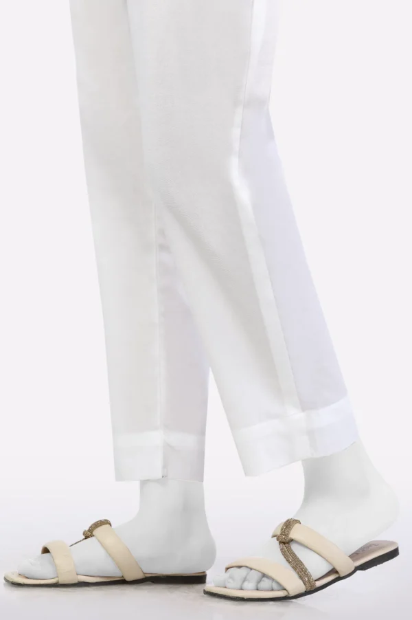 ✅ Straight Cotton Pant Trouser For Women (WHITE)-BCPT